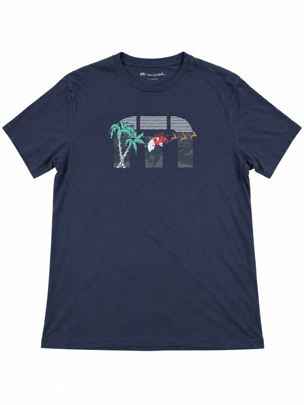 Travis Mathew Rip Me Off Pima Cotton Graphic T-Shirt Navy Size L